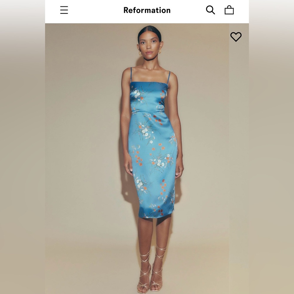 Reformation Oaklie Silk Dress